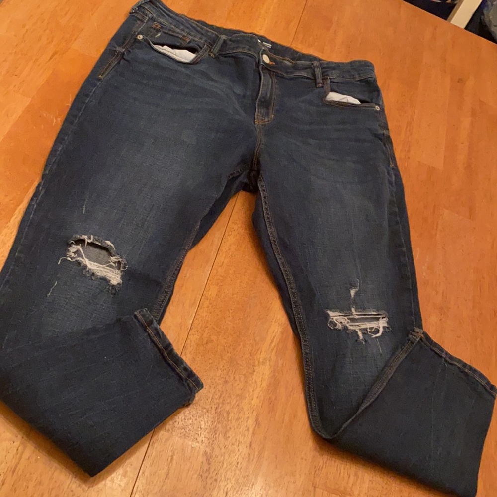 Old Navy Rockstar Super skinny dark wash jeans very nice size 18